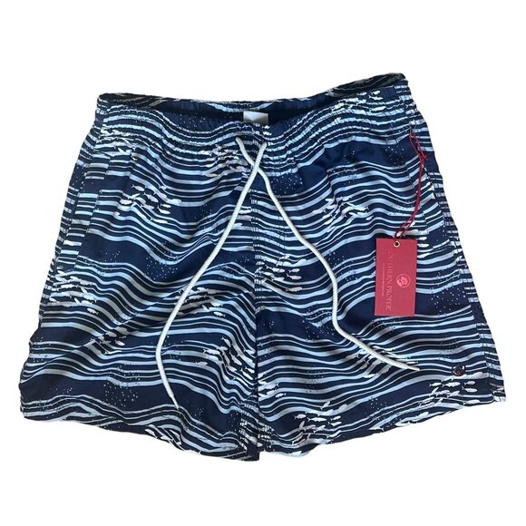 Southern Proper New Mens Navy Swim Trunks Swim Shorts Size Medium NWT $79 - Picture 1 of 14